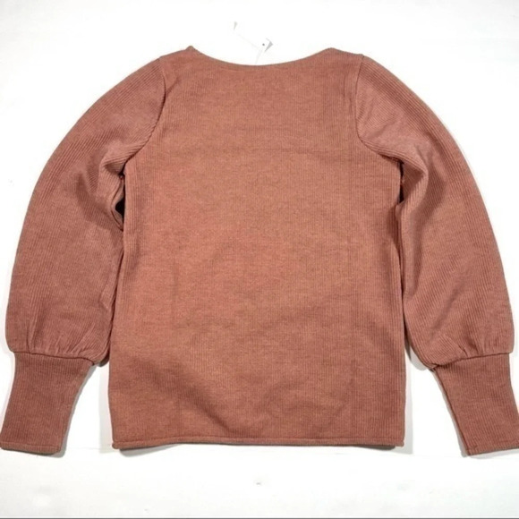 Madewell Ottoman Rib Square Neck Top Faded Mauve MB170 - Picture 4 of 9